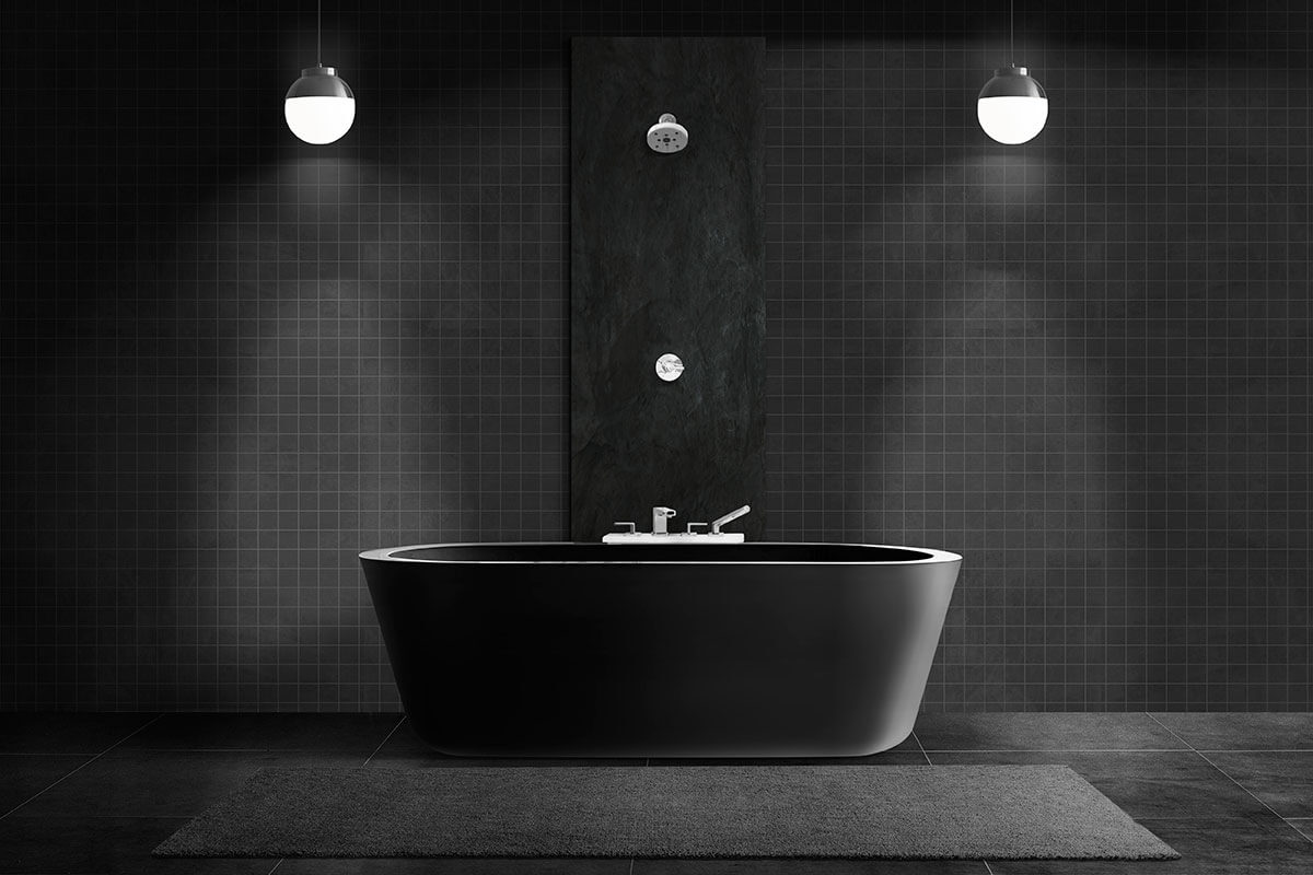 black luxury bathroom design