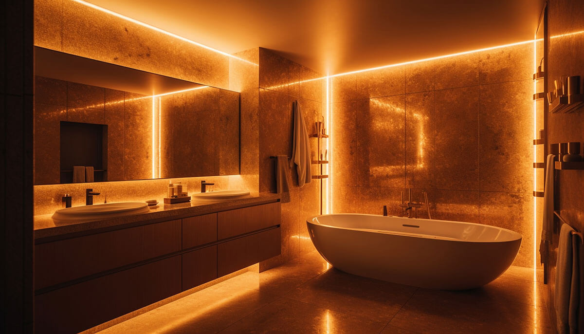 luxury bathroom design with modern fixtures marble generated by ai