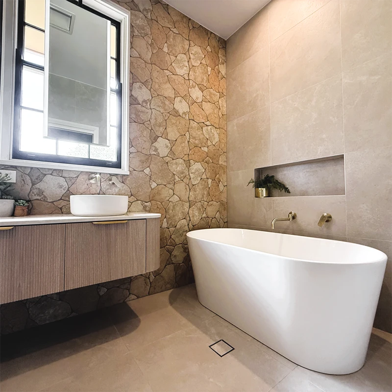 Stone-wall-in-bathroom