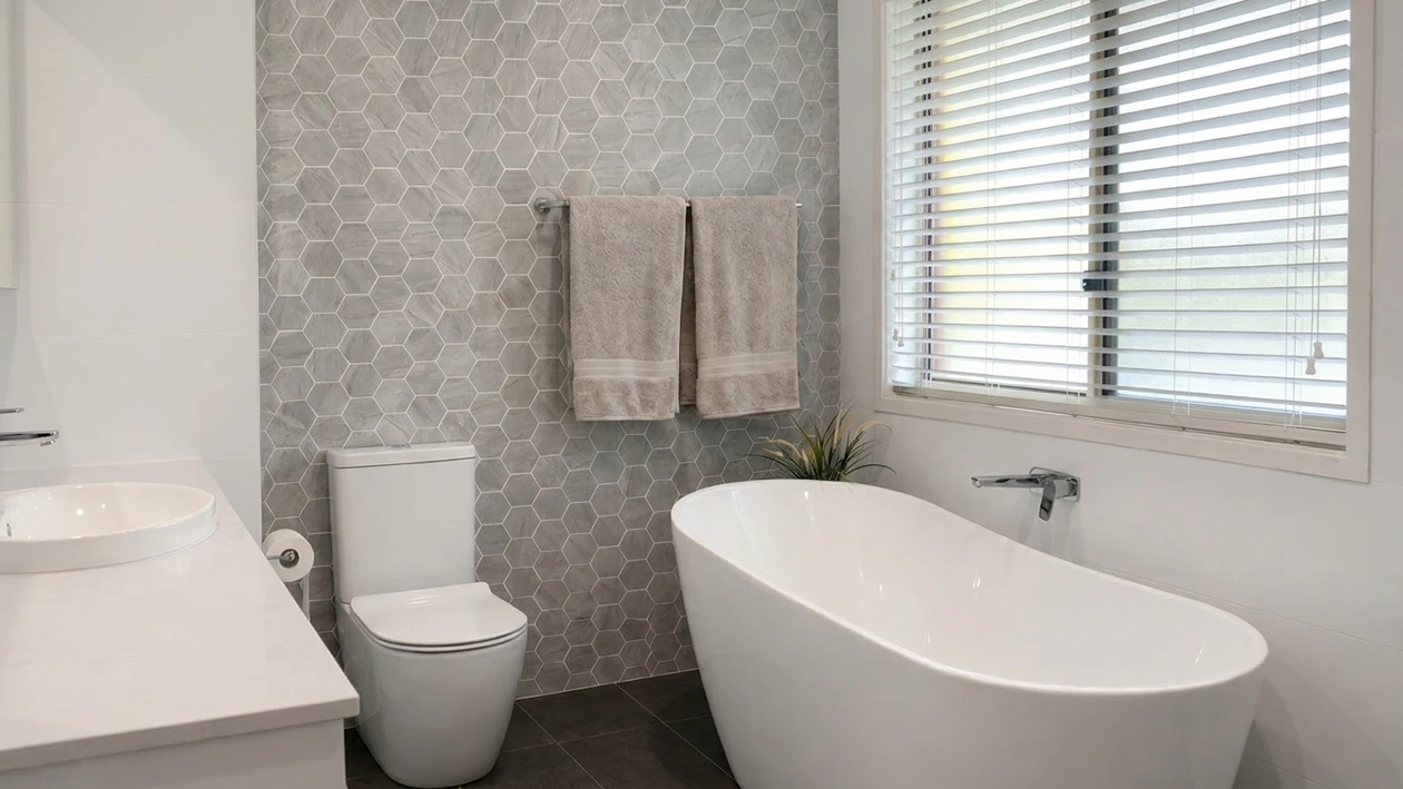 Modern small bathroom renovation by Empire Bathrooms
